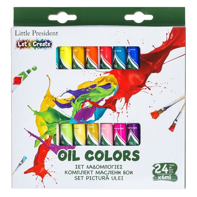 Set Culori Ulei Tub Little President 6ml - 24buc