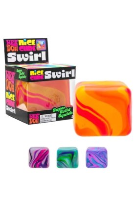 Pachet promoțional: Jucărie squishy antistres, victiny, design cub de gheață, multicolor, 1 bucată + Jucărie squishy moale