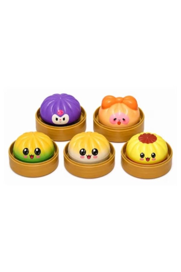 Jucărie squishy antistres, variante adorabile inspirate din animații Baozi / DUMPLING, multicoloră, 1 bucată, 9 cm