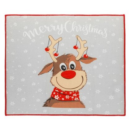 Prosop Uscator de Bucatarie Gri Cerb "Merry Christmas" 45x40cm