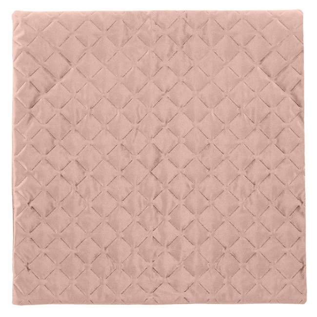 Fata de Perna Decorativa de Iarna Powder Pink Velvet cu Model Romburi 45x43cm