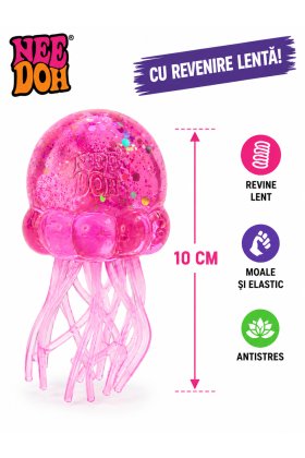 JELLY SQUISH Meduza ANTISTRESS 10 cm, cu revenire lentă