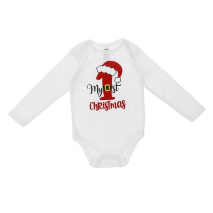 Body din Bumbac pentru Bebelusi "My 1st Christmas"
