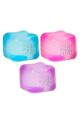 Jucărie interactivă pentru copii, Nice Cube NeeDoh, în formă de cub de gheață, 3 culori translucide, 3+ ani