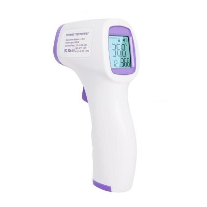 Termometru digital non-contact, cu infrarosu color, avizat medical, pentru copii si adulti, baterii incluse