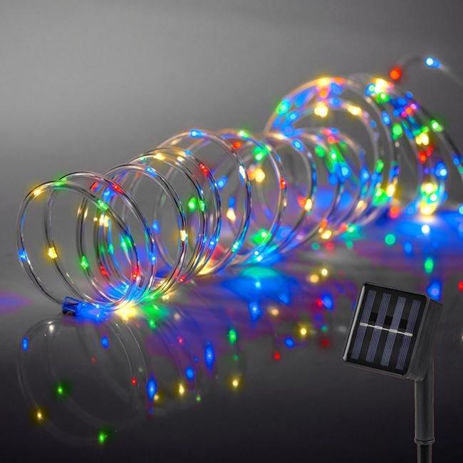 Furtun Luminos Solar cu 100 de Becuri LED 4.95m - Multicolor