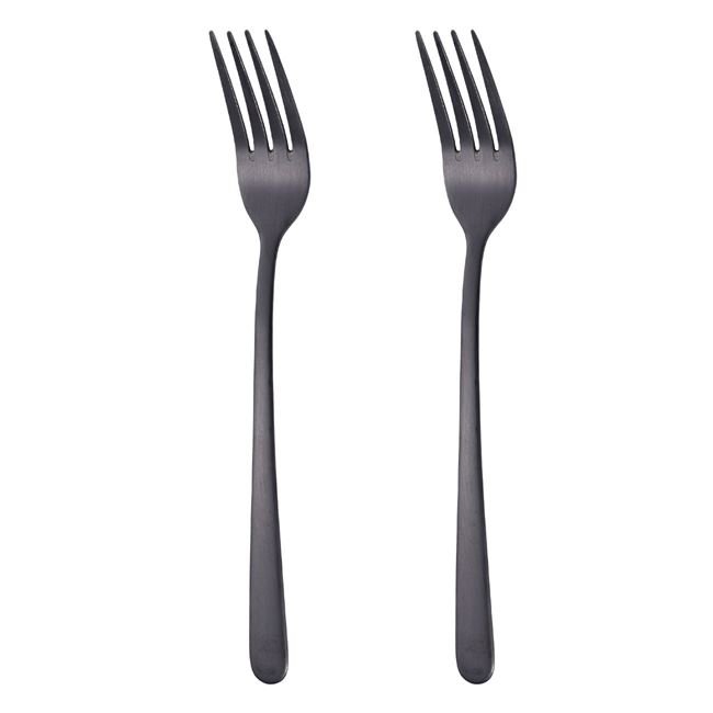 Furculite din Otel Inoxidabil Negre "Black" 21cm - 2buc