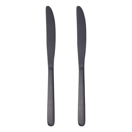 Cutite de Masa din Otel Inoxidabil Negru "Black" 23cm - 2buc