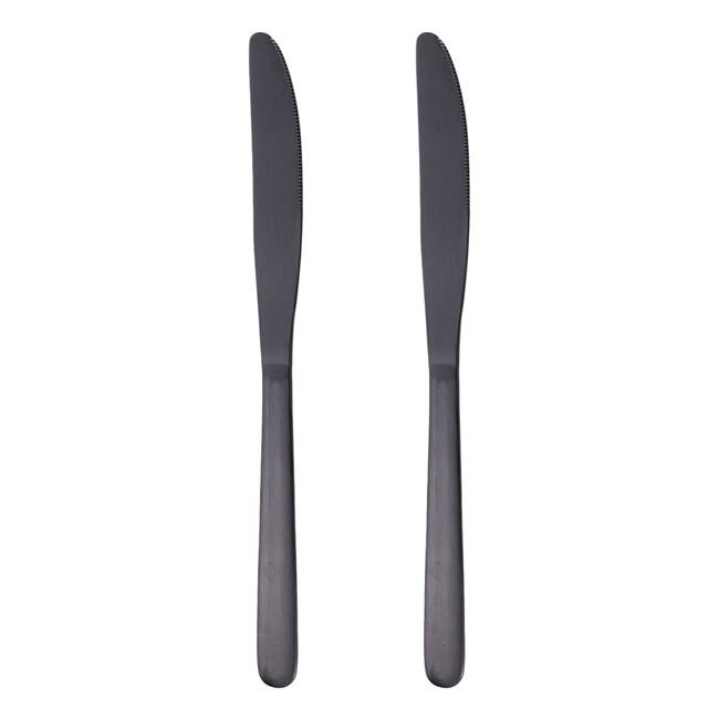Cutite de Masa din Otel Inoxidabil Negru "Black" 23cm - 2buc