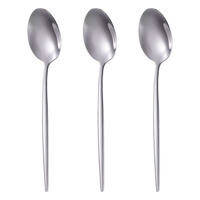 Linguri din Otel Inoxidabil Lucios Slim 22cm - 3buc