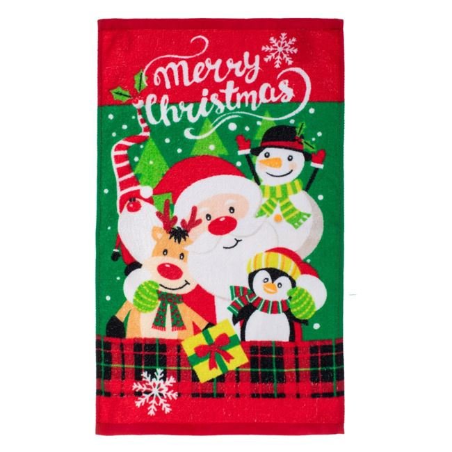 Prosop Maini din Bumbac de Craciun pentru Copii 50x30cm