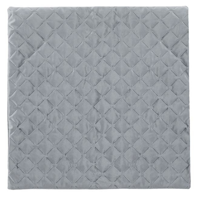 Fata de Perna Decorativa de Iarna Gri Velvet cu Model Romburi 45x43cm