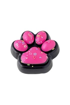 Jucărie squishy antistres, cu revenire lentă, model labă de pisică cu sclipici, Squishi Pinch Family, roz închis