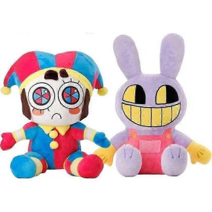 Set 2 Jucarii de Plus Amazing Digital Circus, 30cm, Multicolor