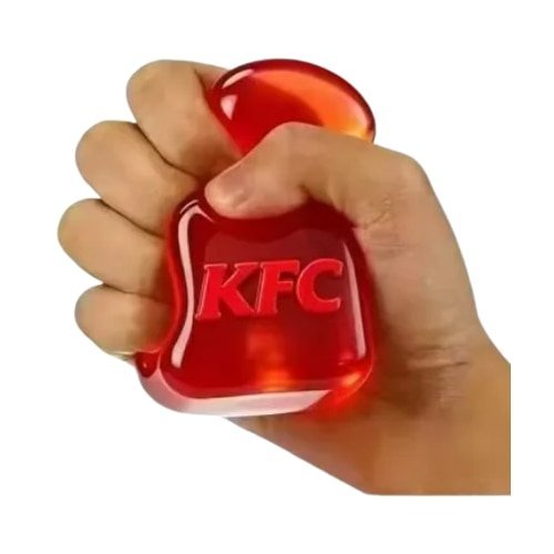 SQUEEZE 2026 VICTINY® jucarie Squishy model KFC, 5 cm ROSU, ice cub, jucarie interactiva pentru copii si adulti, antistres