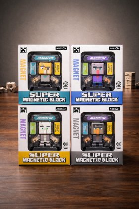 SET 4 figurine magnetice mine craft diferite culori disponibile