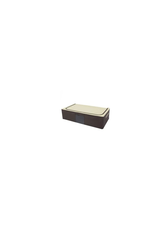 Husă de depozitare Ecru Maro cu cadru pentru haine 80 x 40 x 20 cm