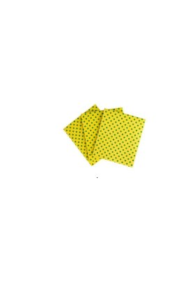 Lavete absorbante galbene cu puncte abrazive 30 x 30 cm - 3 buc.