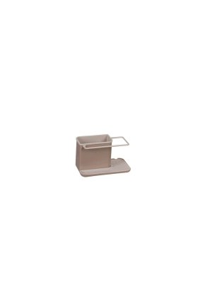 Suport Organizator Multifuncțional pentru Chiuvetă din Plastic Bej 20.8 x 11 x 13 cm