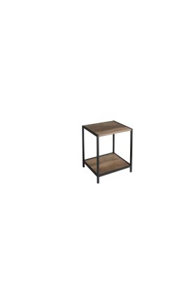 Masă din stejar cu 2 niveluri și cadru metalic 32 x 28.5 x 37 cm