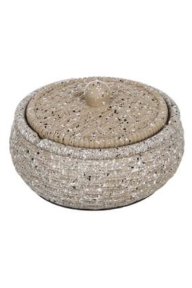 Scrumieră rotundă din ciment cu capac Ø11 x 5 cm