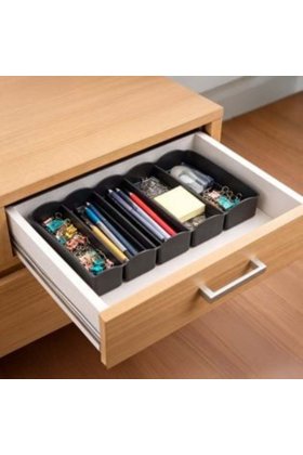 Organizator Antracit cu 5 compartimente pentru sertare 31.5 x 15 x 7.5 cm