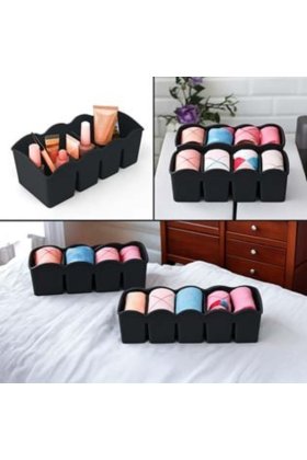 Organizator de sertar antracit cu 5 compartimente