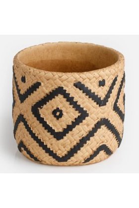 Mască ghiveci ceramică bej Ø13,5 x 12,3 cm - 0,9 L