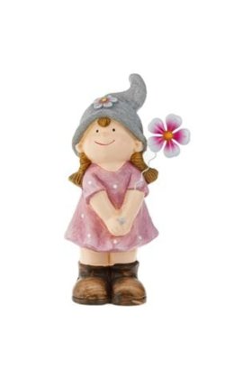 Figurină ceramică Fată cu floare de grădină 18 x 15 x 42 cm