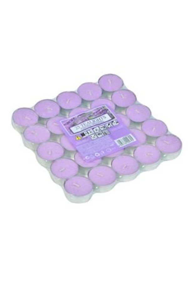 Lumânări cilindrice cu lavandă Ø3.5 x 1.5 cm - 25 bucăți