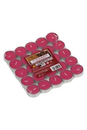Lumânări pilon parfumate cu scorțișoară roșie Ø3,5 x 1,5 cm - 25 buc