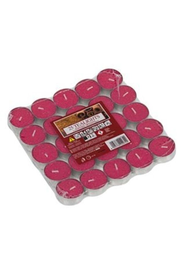 Lumânări pilon parfumate cu scorțișoară roșie Ø3,5 x 1,5 cm - 25 buc