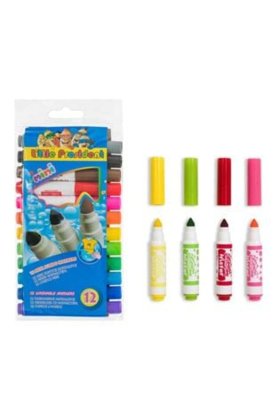 Set Carioci Lavabile cu Varf Gros Mini - 12 buc