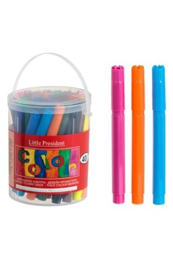 Set Carioci cu Varf Gros Cutie - 40 buc