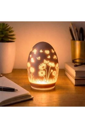 Pahar de ouă de Paște cu LED roz Ø10 x 13,5 cm