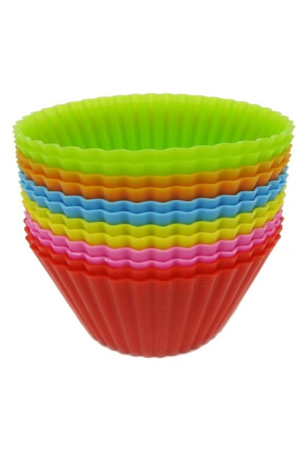Forme de brioșe din silicon, set de 12 bucăți