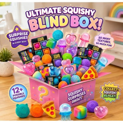 Random set 4 Squishy VICTINY® Blind Box / MYstery Box jucarii senzoriale squishy pentru copii si adulti, model vic-001