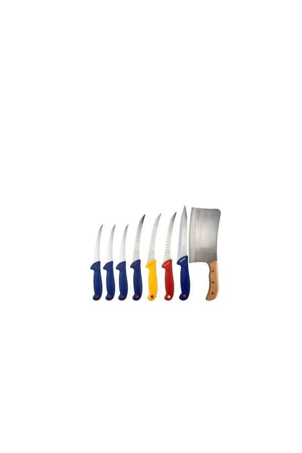 Set profesional cutite de macelarie ,7 cutite si un satar oase
