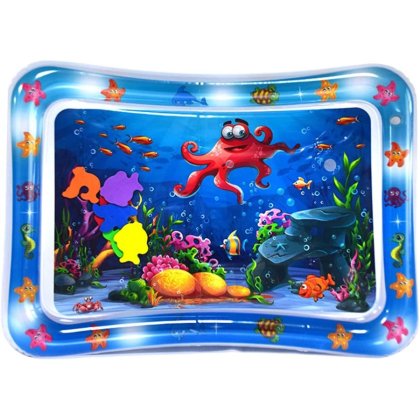 Covoras gonflabil de apa pentru bebelus, PVC, 70x50 cm, Albastru