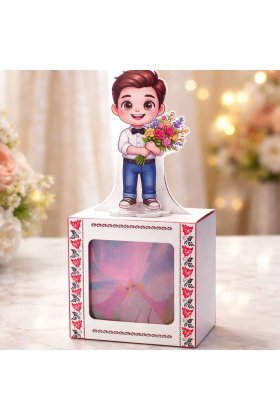 Set martisor esarfa si imagine 2 d cu suport