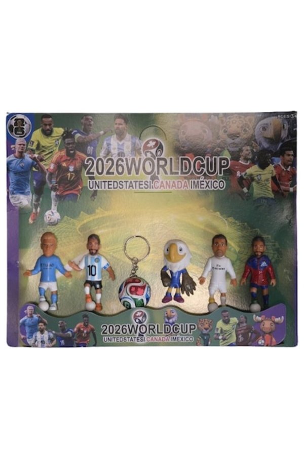 Set de 6 figurine mascotă FIFA 2026 VICTINY® 10 cm multicolore