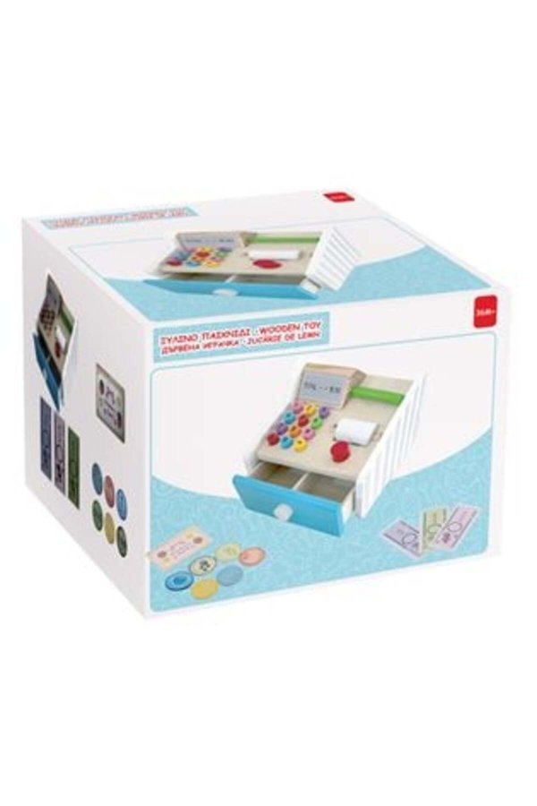 Casa de marcat educativă din lemn cu sertar și accesorii