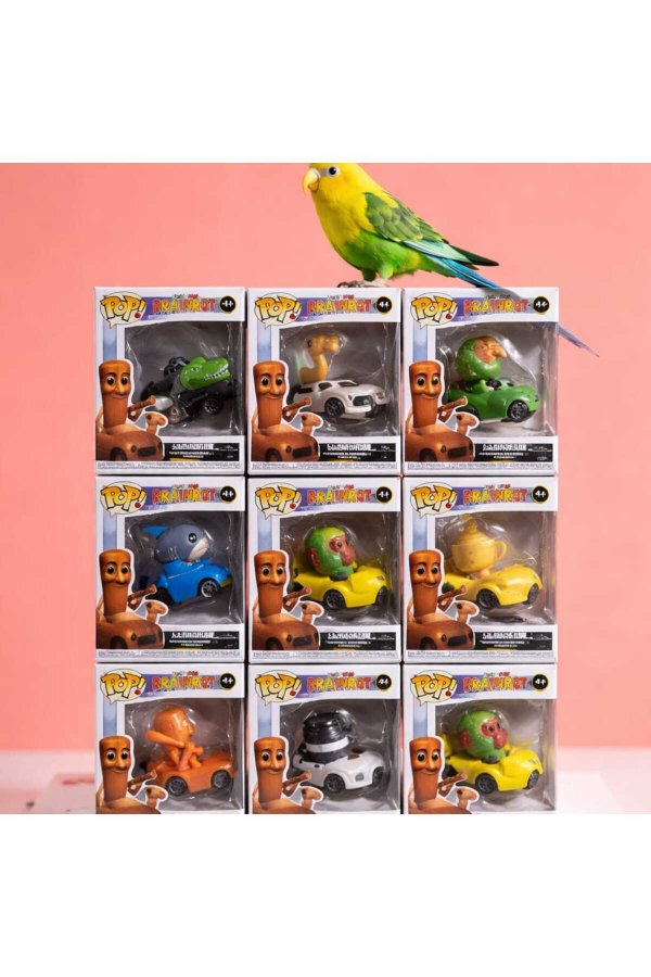 set 2 cuti random figurina italian brainrot cu masinuta model pop