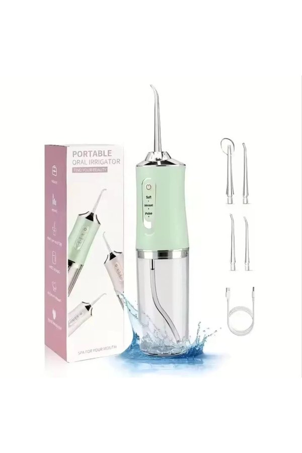 Irigator oral cu 4 capete de curățare, 3 moduri de funcționare, portabil, rezervor de 220 ml