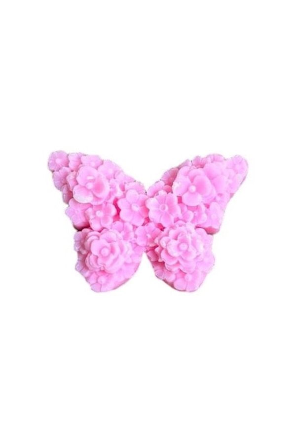 Cadouri de nuntă sau botez, fluture roz, ceară de soia, parfumate (parfum floral), 9 grame, 10 bucăți