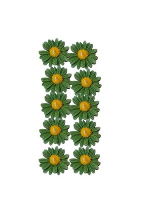 Set de 10 lumânări parfumate cu margarete verzi