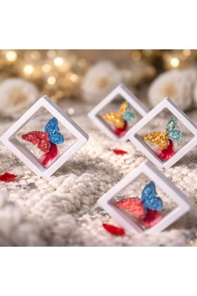 Set de 4 Mărțișoare de Săpun Artizanale cu Flori Criogenate VICTINY®
