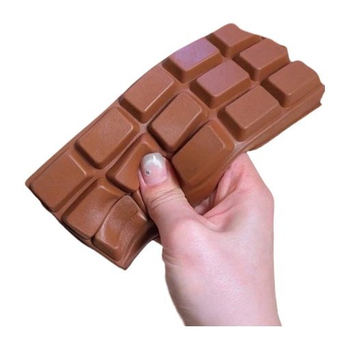 Tableta ciocolata, pentru ameliorarea stresului, excelenta pentru relaxare, realizata manual, minge senzoriala de joaca, cadou ideal pentru copii si adulti, jucarie pentru casa/birou, jucarie de stoarcere a formelor. Dezvolta abilitatile motorii fine