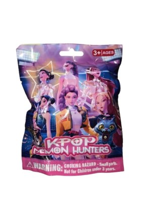 Pungă surpriză K-pop Demon Hunter, roz-negru, 8/9 cm