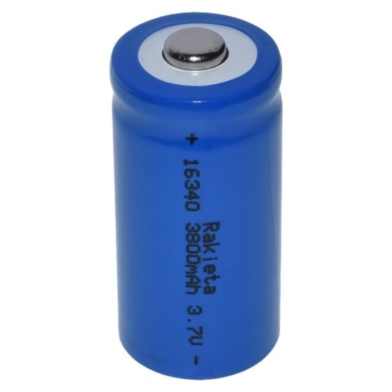 Acumulator 16340 reincarcabil Li-ion VICTINY ®, 3.7v 3800mah, albastru